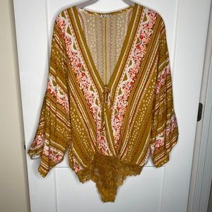 NWOT Free People Boho Body Suit